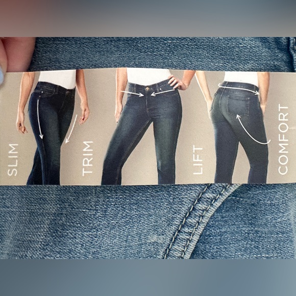 NWT Rafaella Blue Denim Plus Size Slim Fit Jeans Size 16W - Picture 6 of 7